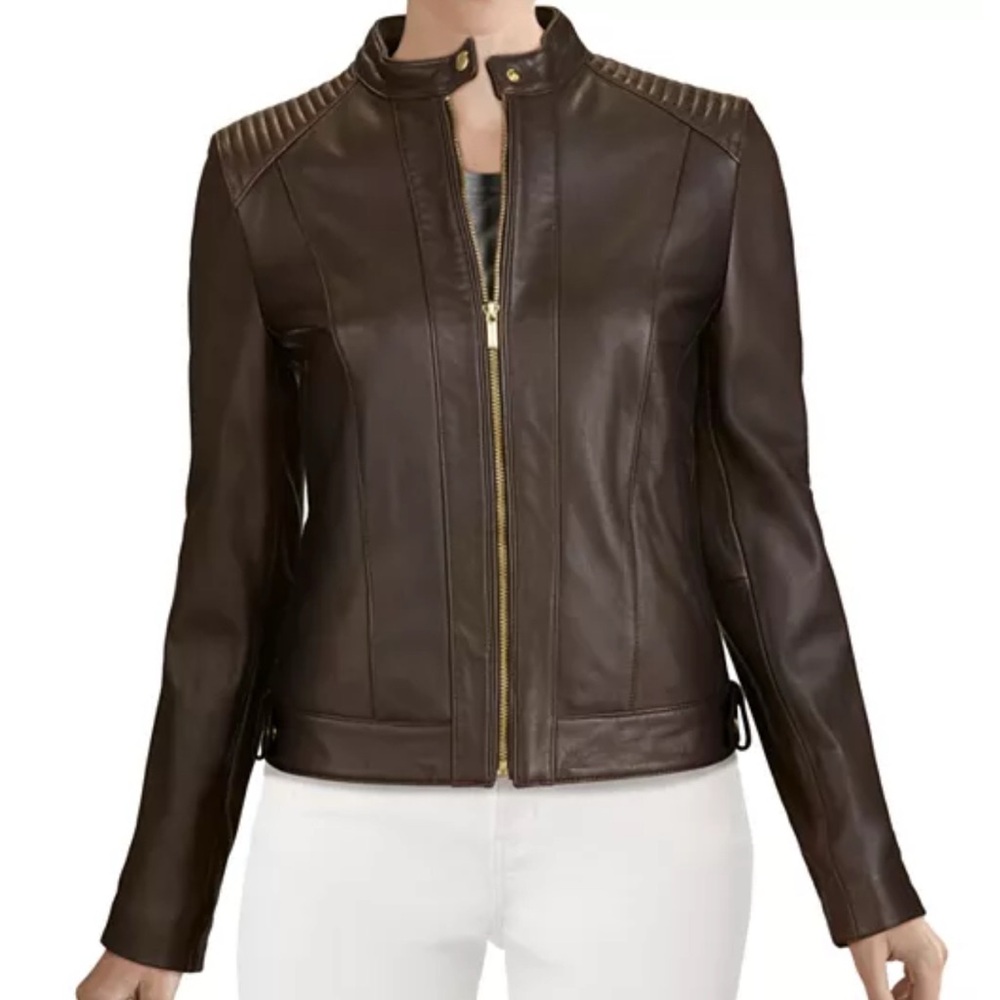 Cole Haan Brown Leather Jacket